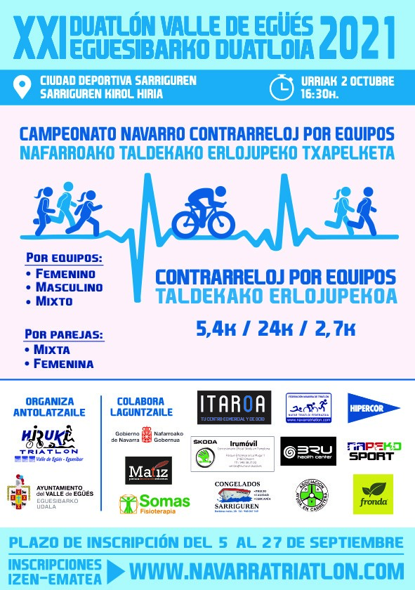 Abiertas inscripciones XXI Duatl&oacute;n Valle de Eg&uuml;&eacute;s